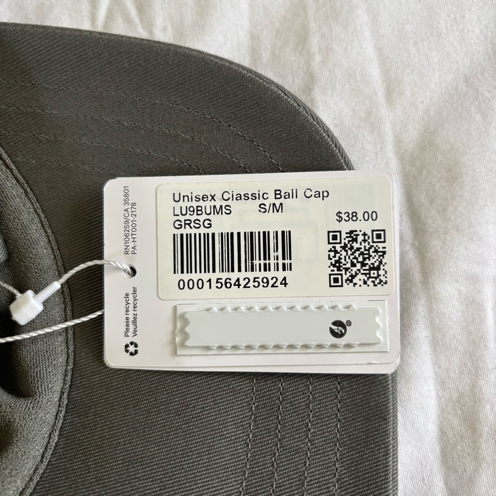 Lululemon Classic Unisex Ball Cap GRSG Gray Sage Green Logo Size S/M - Picture 2 of 5